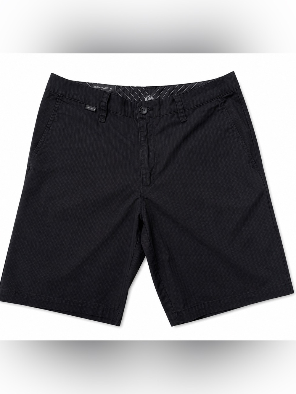 Quiksilver Men’s Black Pinstripe Casual Chino Shorts Size 34